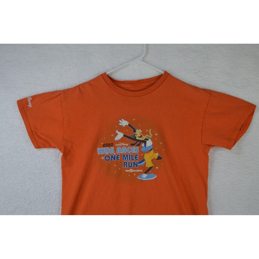 Disney Kids‎ Races Shirt Youth Large Orange Run Disney Graphic 2020 One Mile Run - Picture 3 of 13